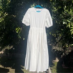 Elegant White Midi Dress